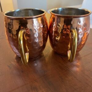 Godinger Hammered Copper Mule Mugs Set